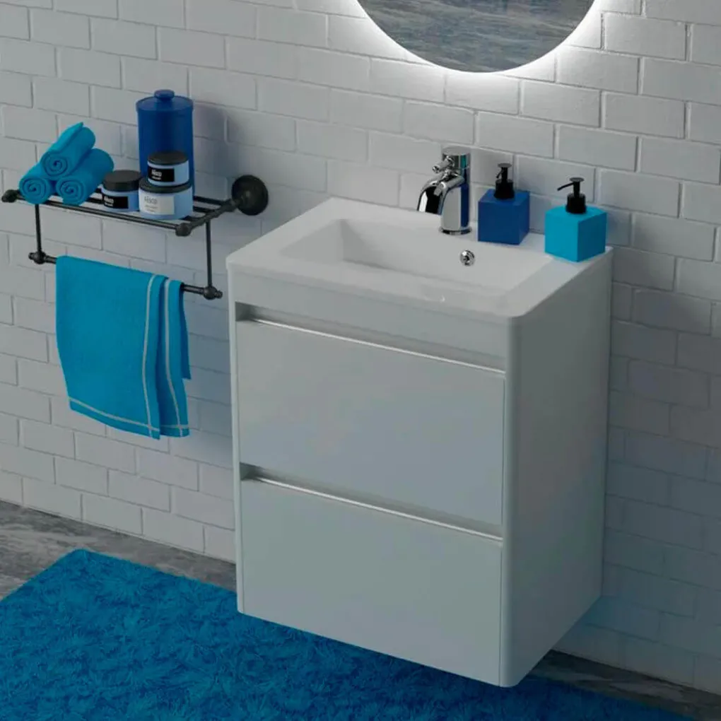 Шафа нижня Fancy Marble Fiji-2 600 з умивальником Annabell 600- Фото 3